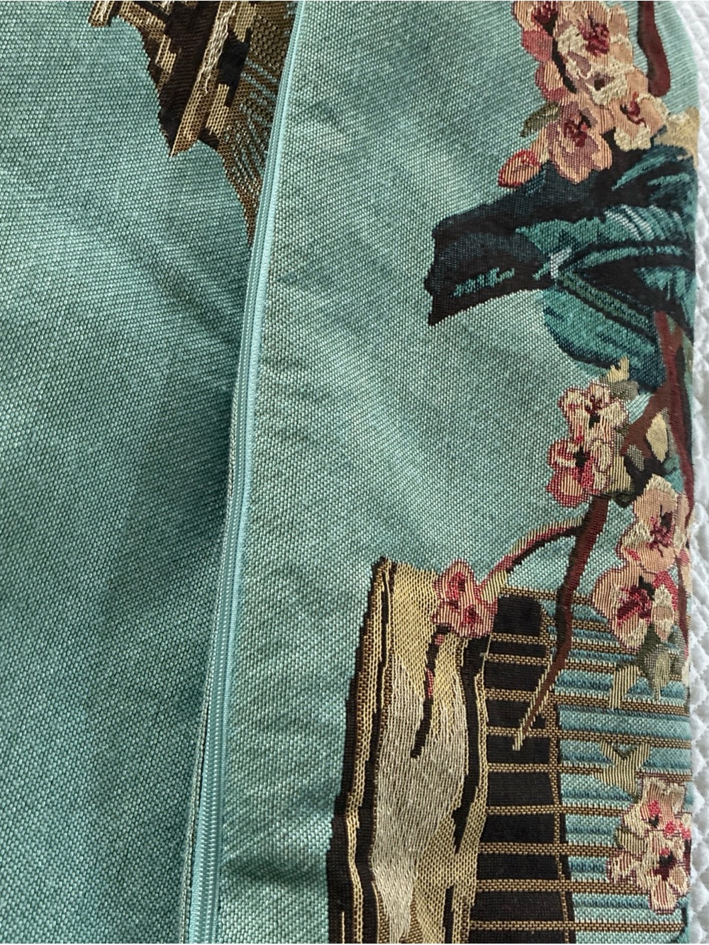 Westex Urban Loft Bird Tapestry Pillow Covers Set of 3 Aqua Bluebird Case 18x18 - Picture 6 of 6